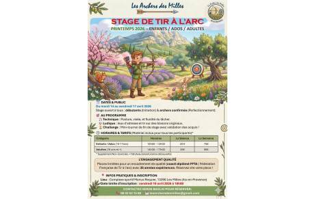 Stage de Printemps Avril 2026